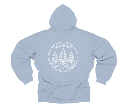 North 48° Hand Drawn Forest Hoodie