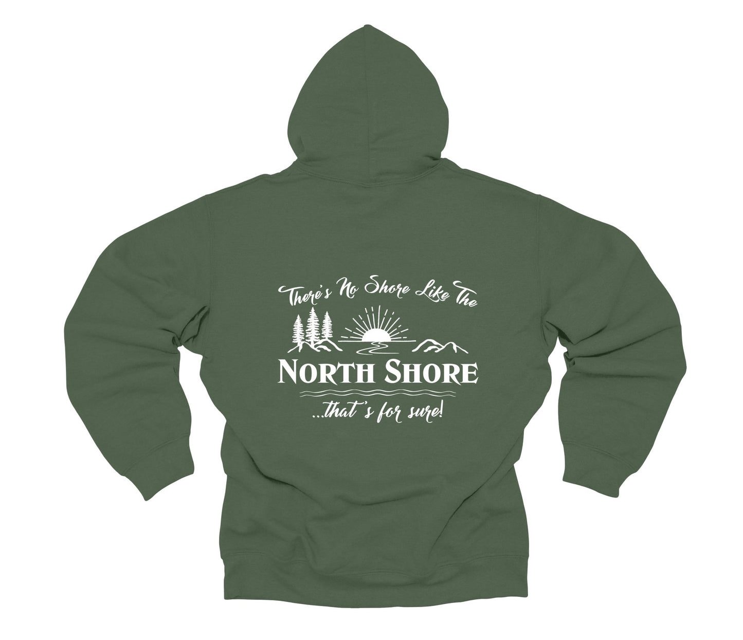North 48° There's No Shore Like The North Shore® Pullover Hoodie celebrating the Restigouche River and North Shore culture.