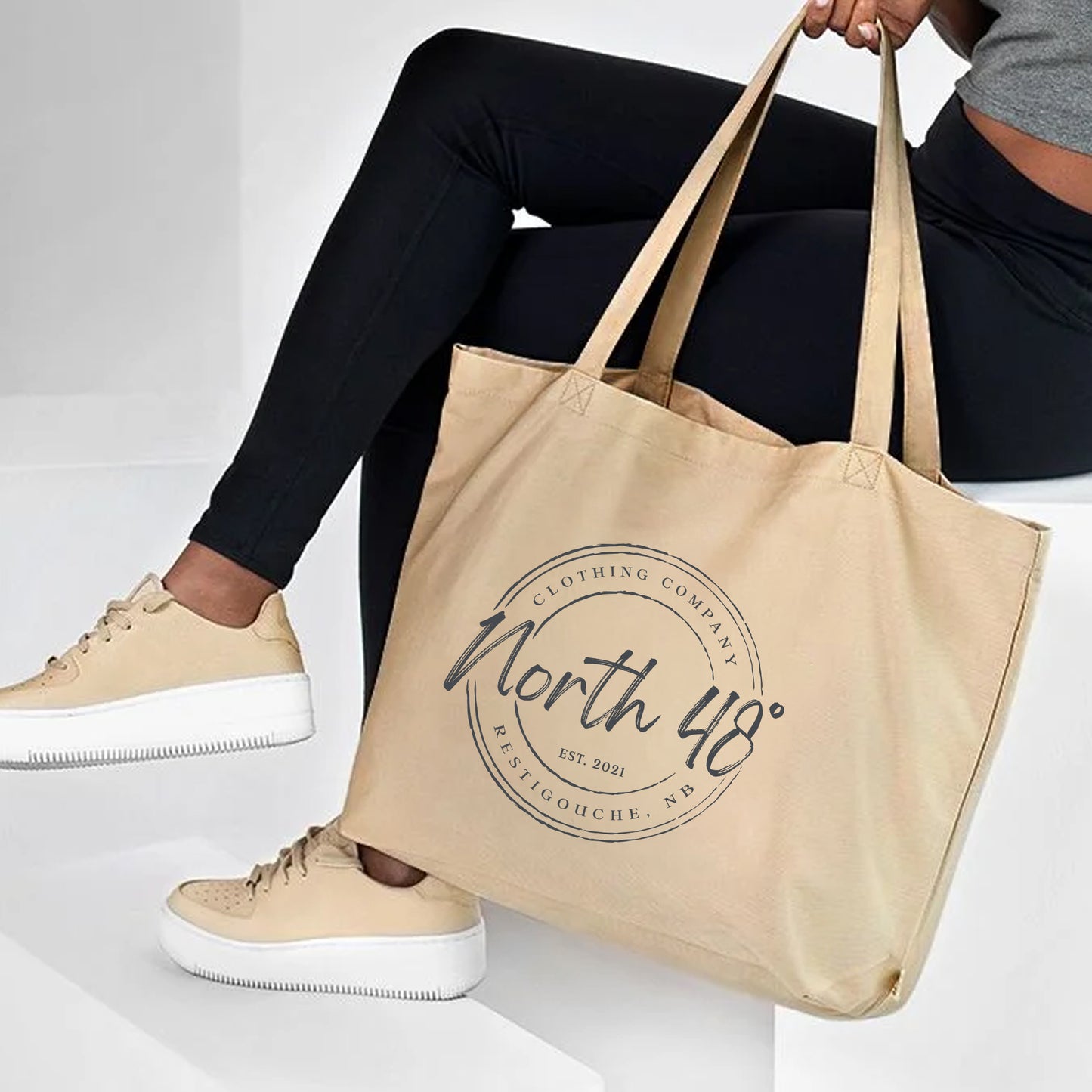 North 48° Large Organic Cotton Tote Bag