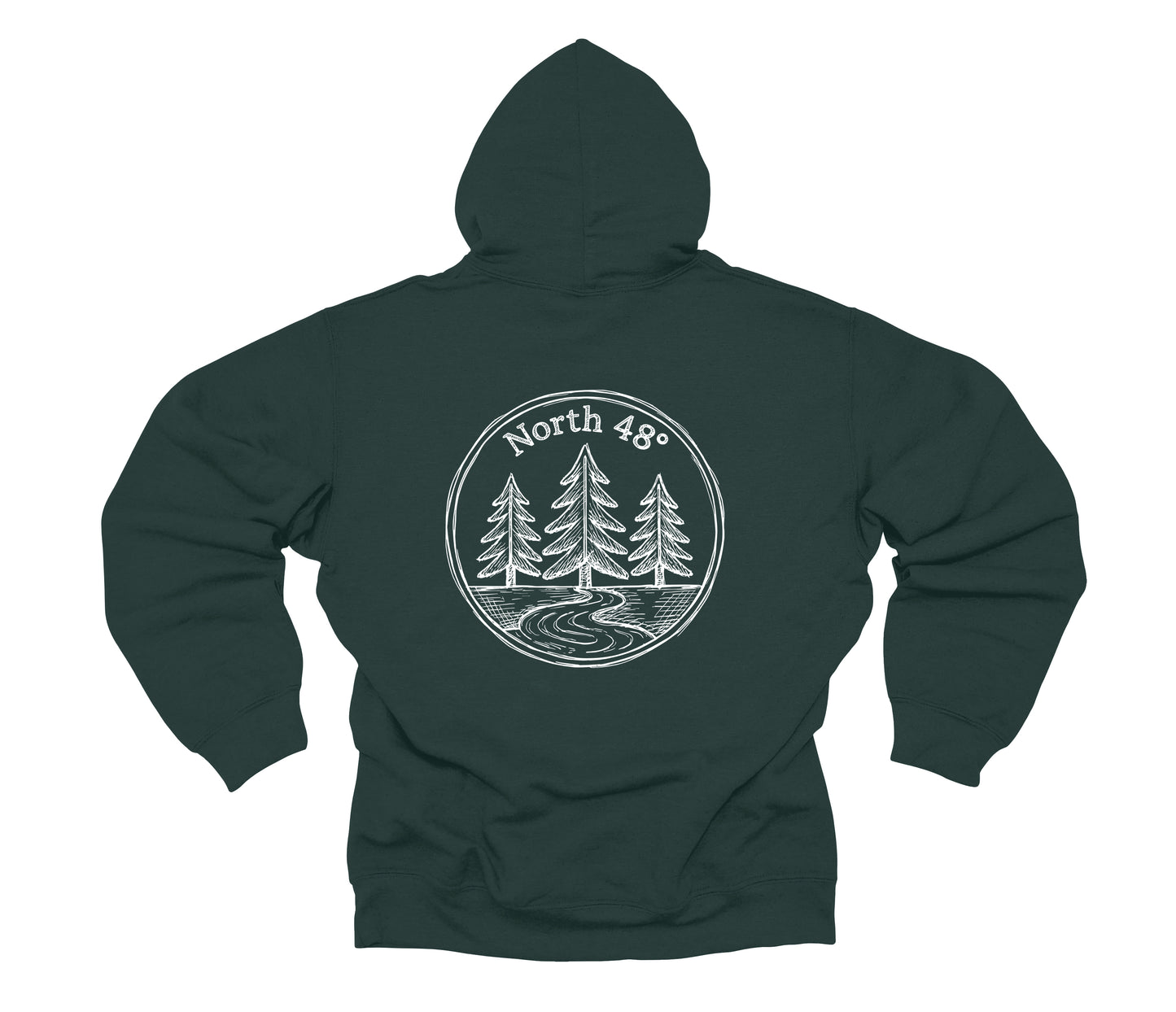 North 48° Hand Drawn Forest Hoodie