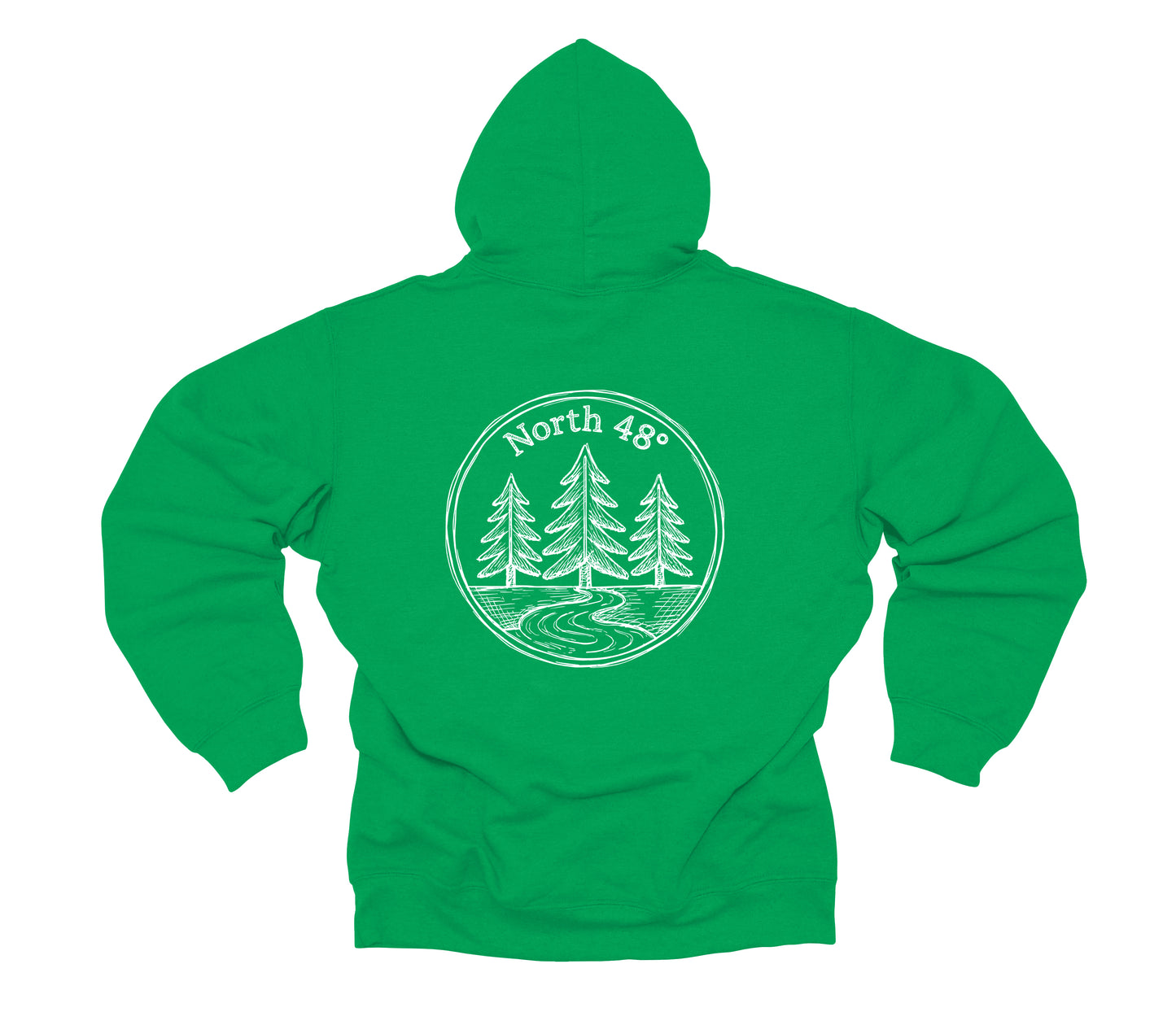 North 48° Hand Drawn Forest Hoodie