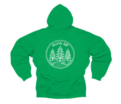 North 48° Hand Drawn Forest Hoodie
