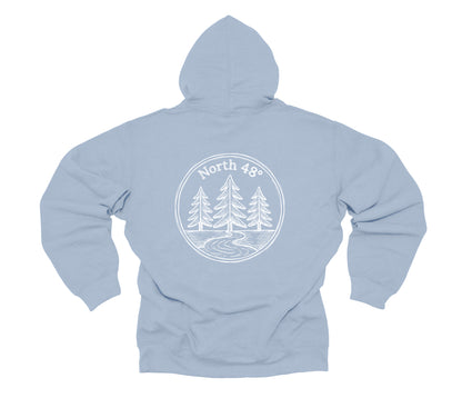 North 48° Hand Drawn Forest Hoodie