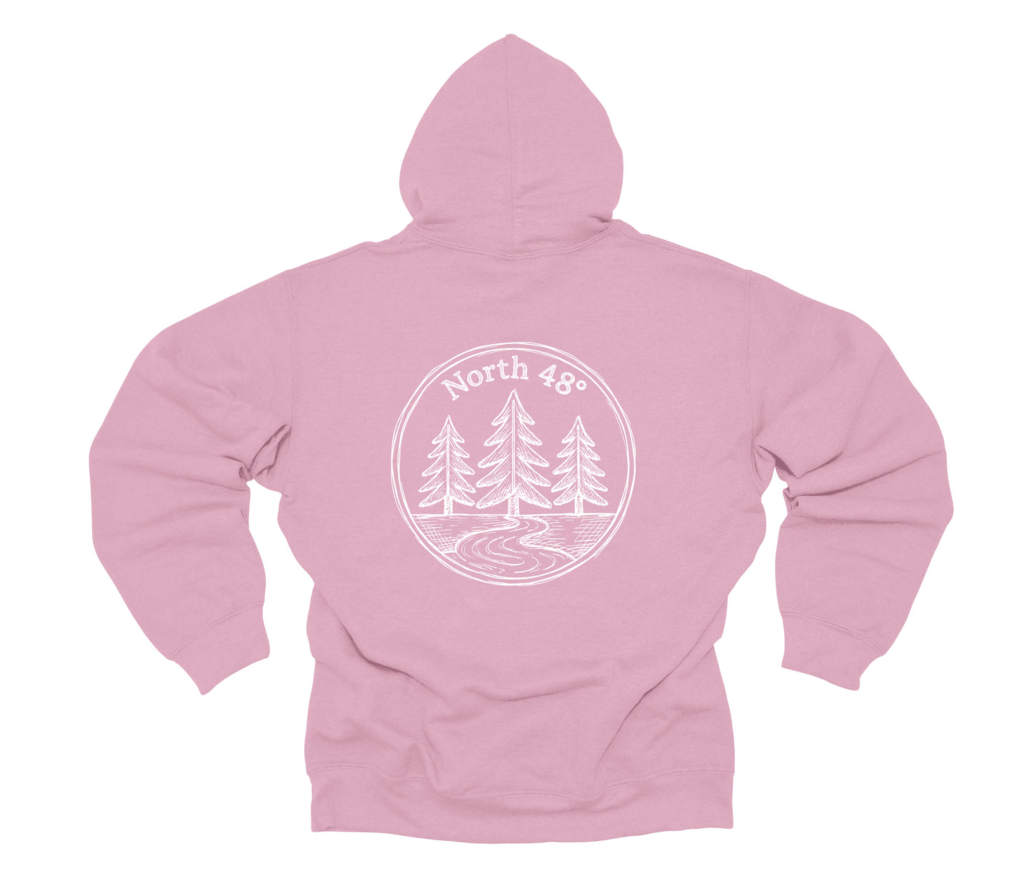 North 48° Hand Drawn Forest Hoodie