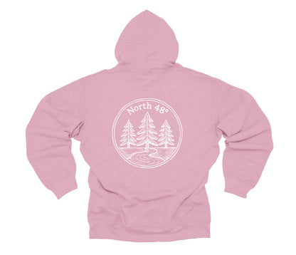 North 48° Hand Drawn Forest Hoodie