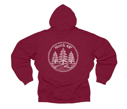 North 48° Hand Drawn Forest Hoodie