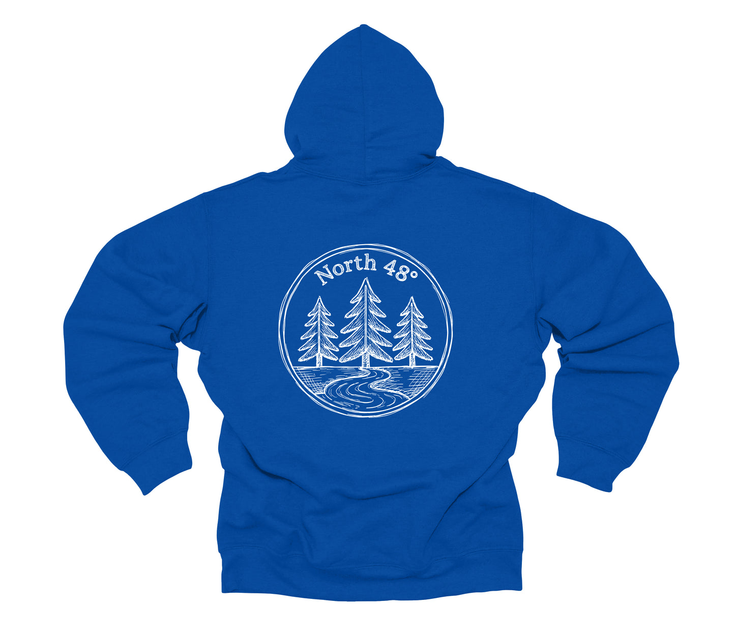 North 48° Hand Drawn Forest Hoodie