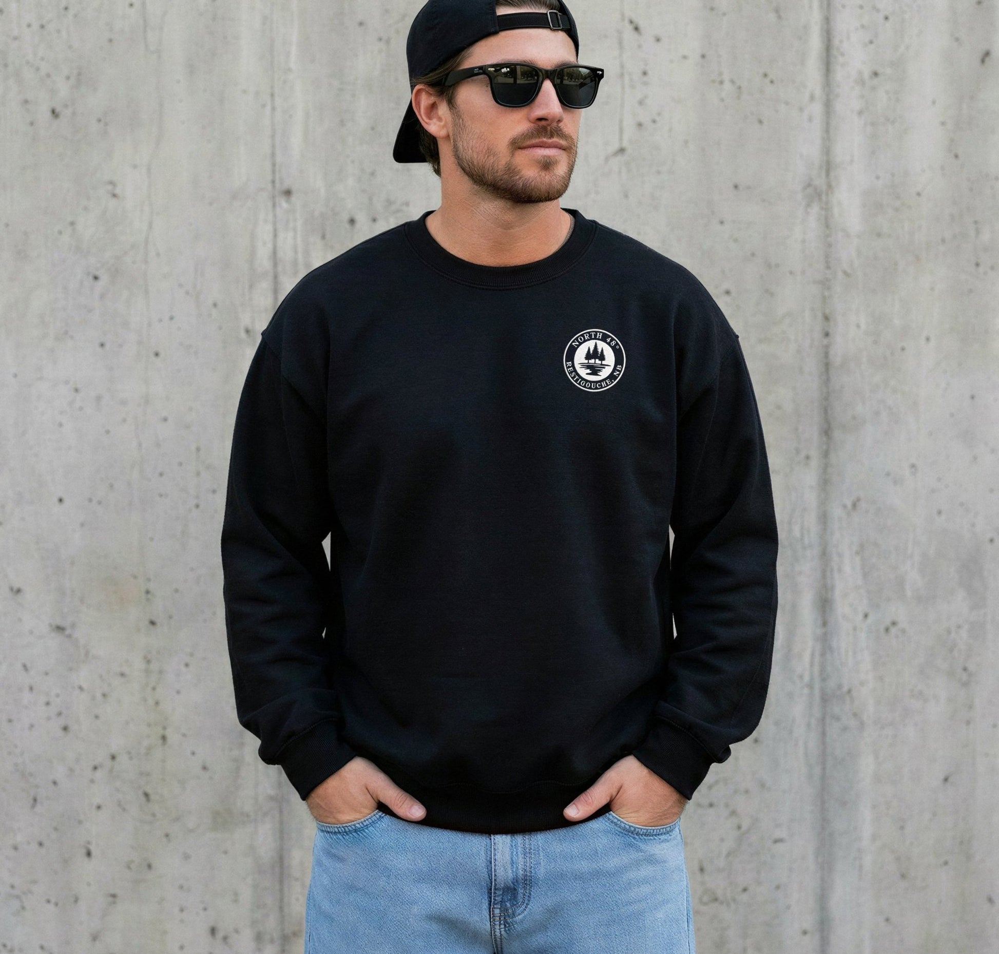 Our North 48° Crewneck takes our classic, super-soft design and adds a branded touch with an embroidered left chest logo.