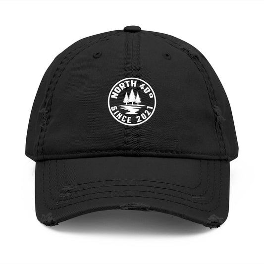 Elevate your everyday style with the Embroidered North 48°® Vintage Distressed premium Dad Cap.