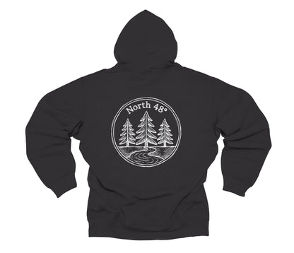 North 48° Hand Drawn Forest Hoodie