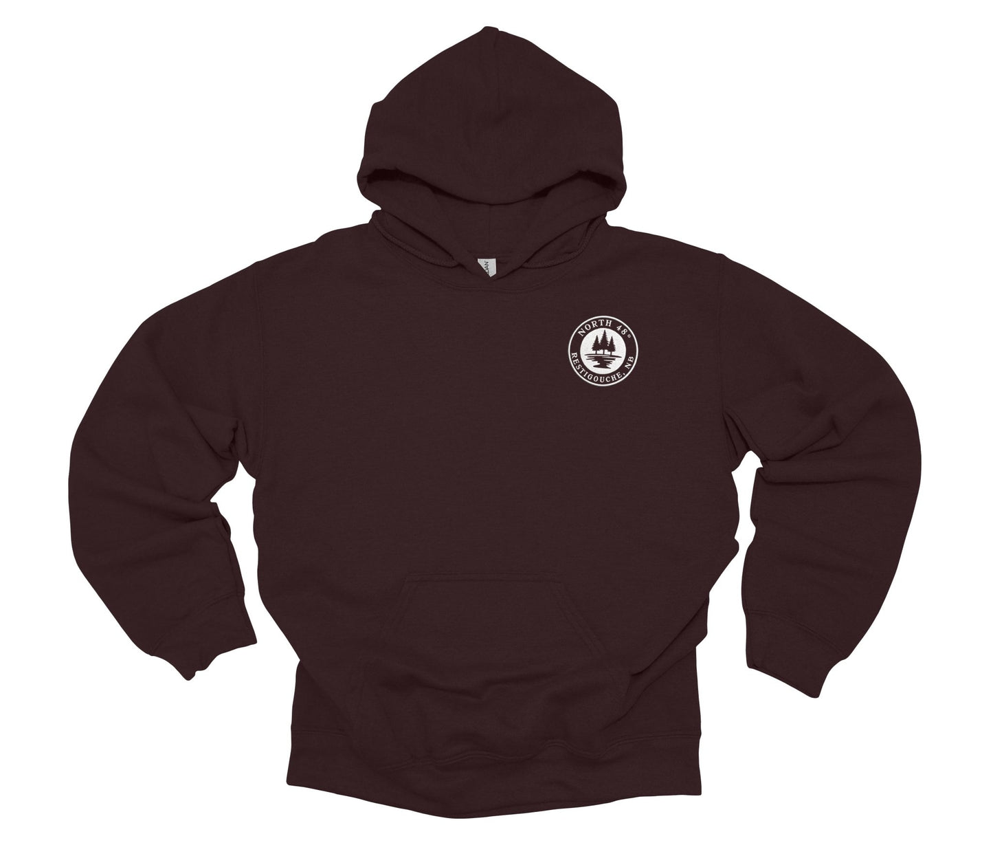 Our North 48° Signature Hoodie takes our classic design and adds a branded touch with an embroidered upper-left chest logo.