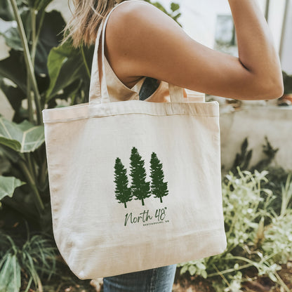 North 48° Cotton Canvas Tote Bag
