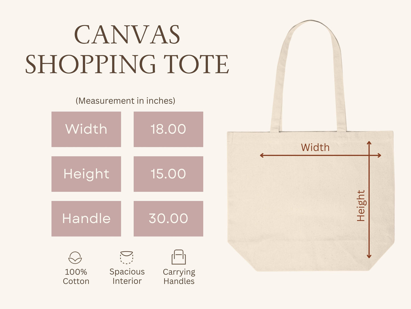 North 48° Cotton Canvas Tote Bag