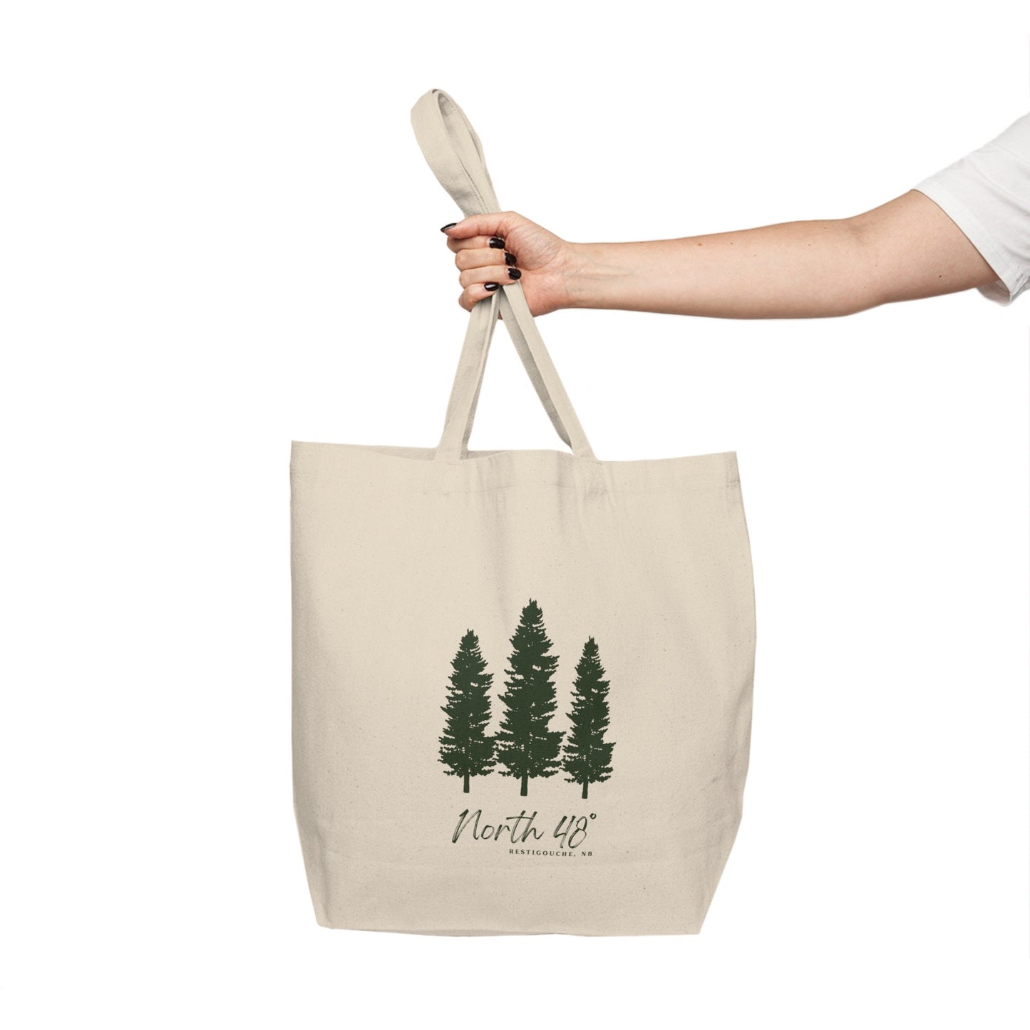 North 48° Cotton Canvas Tote Bag
