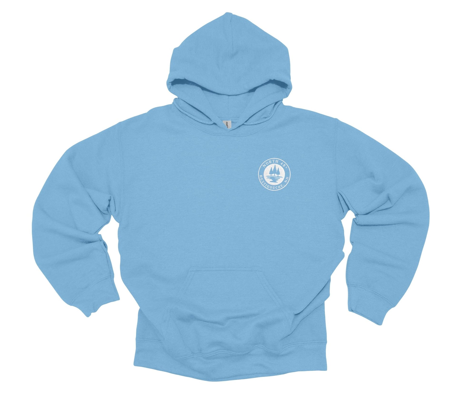 Our North 48° Signature Hoodie takes our classic design and adds a branded touch with an embroidered upper-left chest logo.