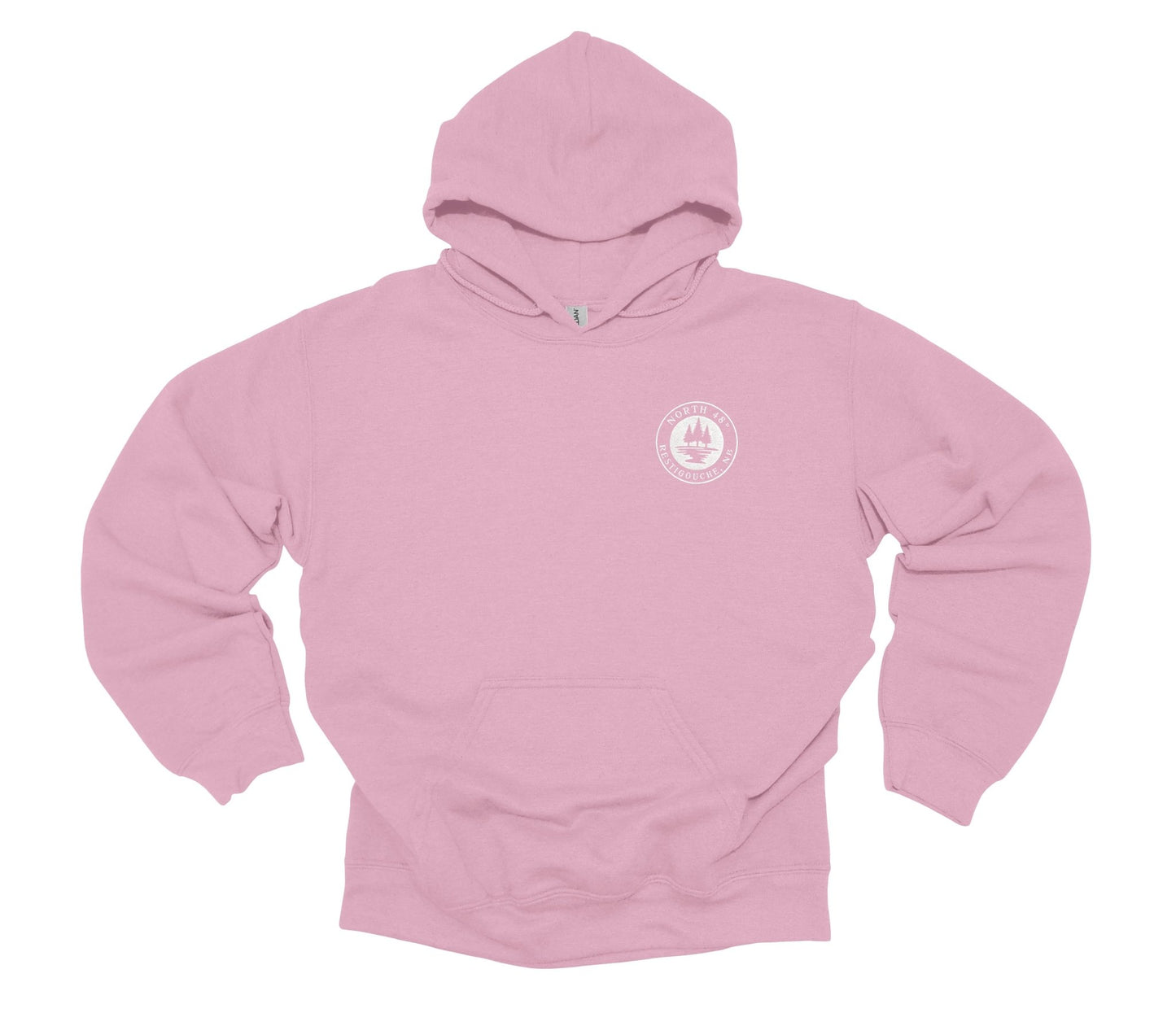 Our North 48° Signature Hoodie takes our classic design and adds a branded touch with an embroidered upper-left chest logo.