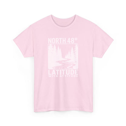 North 48° Vintage Latitude With Attitude captures the spirit of Northern NB, the Restigouche, and Canada's rugged East Coast.