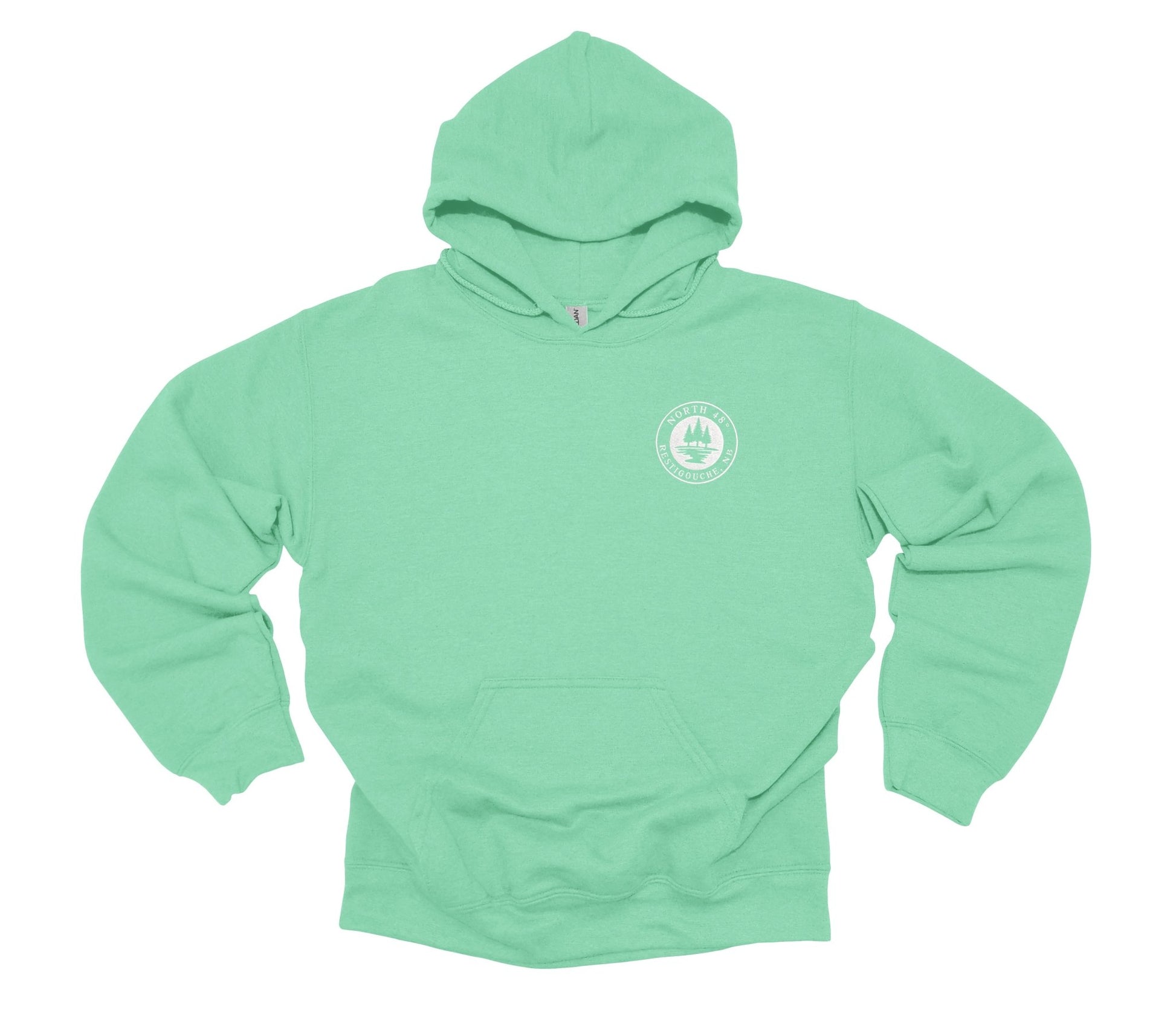 Our North 48° Signature Hoodie takes our classic design and adds a branded touch with an embroidered upper-left chest logo.