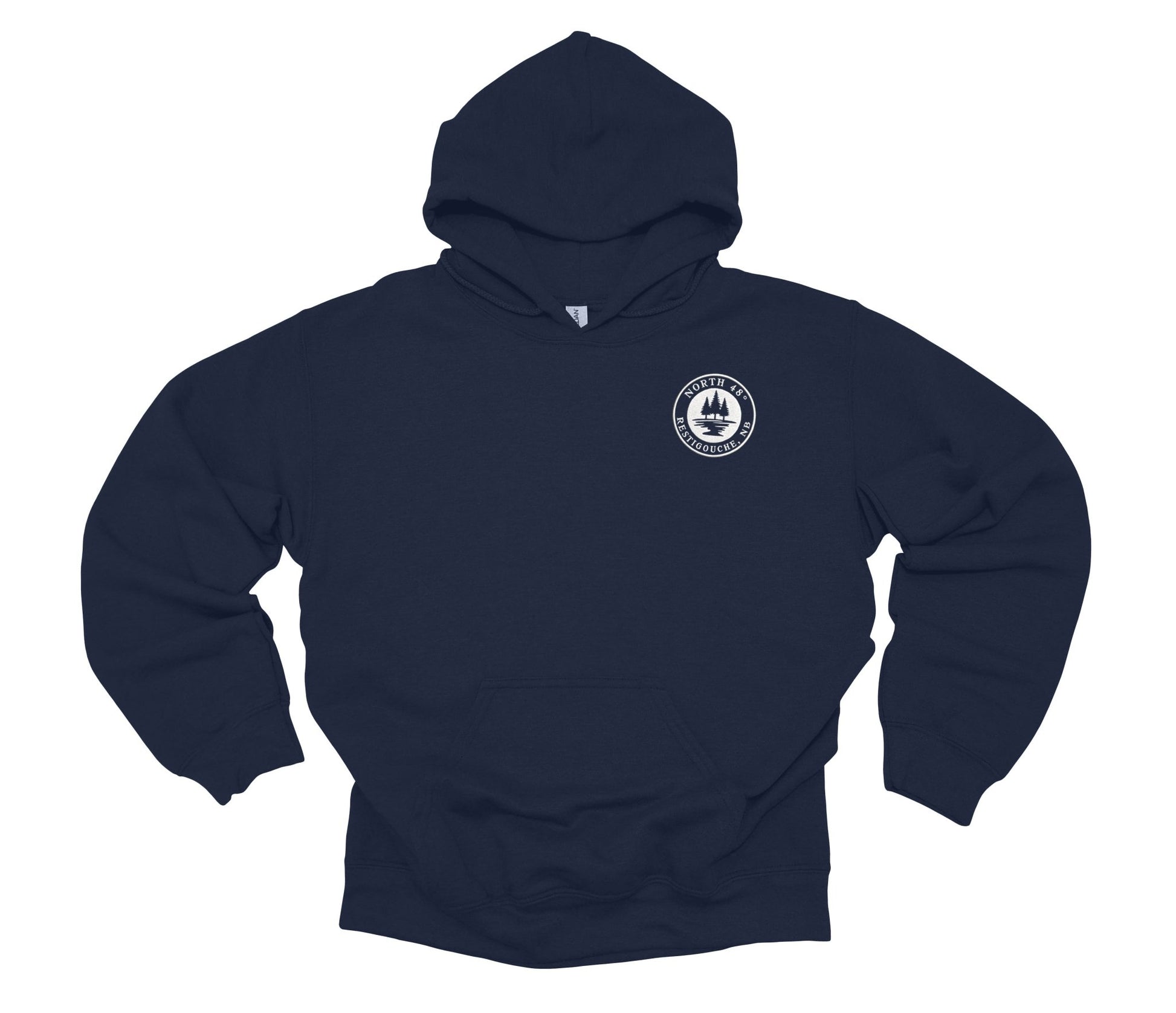 Our North 48° Signature Hoodie takes our classic design and adds a branded touch with an embroidered upper-left chest logo.